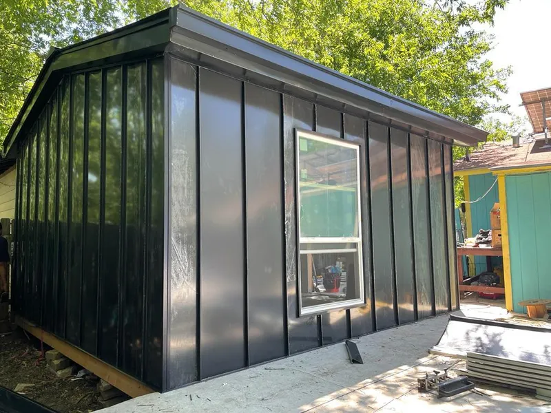 Black standing seam metal wall panels for Roof Inspection in Chehalis